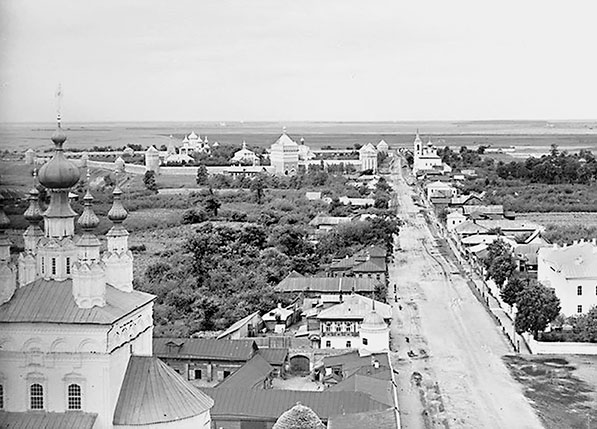 Вид Суздаля в сторону Спасо-Евфимиего монастыря. Фотография С.М. Прокудина-Горского. 1911 г.